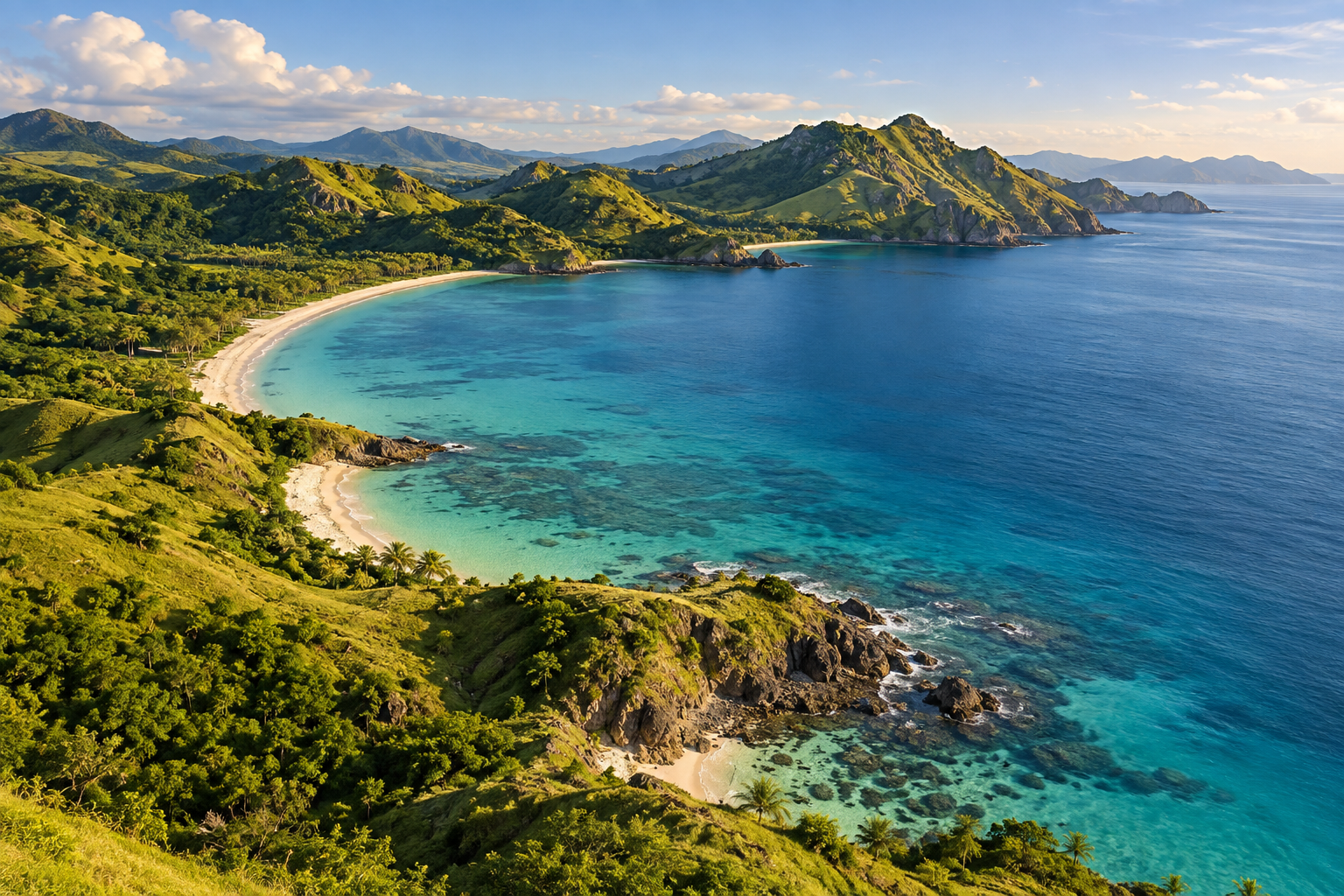 Illustrative coastal property scenery